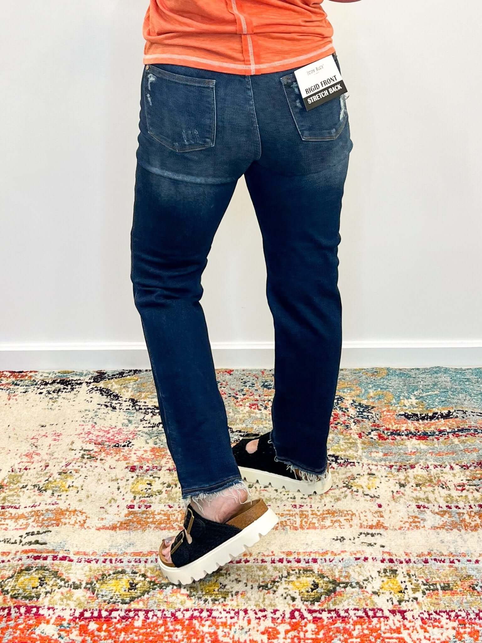 Judy Blue Rigid Magic Straight Distressed Jeans - Lavender Hills BeautyJudy Blue88819REG - 00