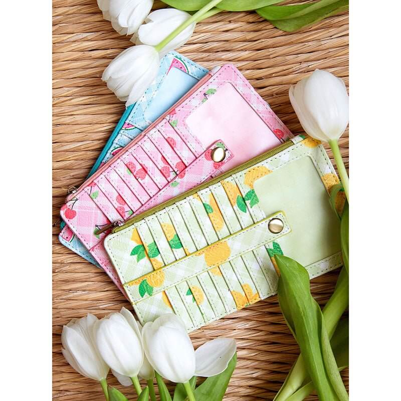 Kara Printed Slim Wallet - Lavender Hills BeautyJoy SusanL8217-00