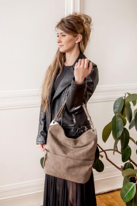 Darcy Zip Front Bucket Bag Purse - Lavender Hills BeautyJoy SusanL8183-17