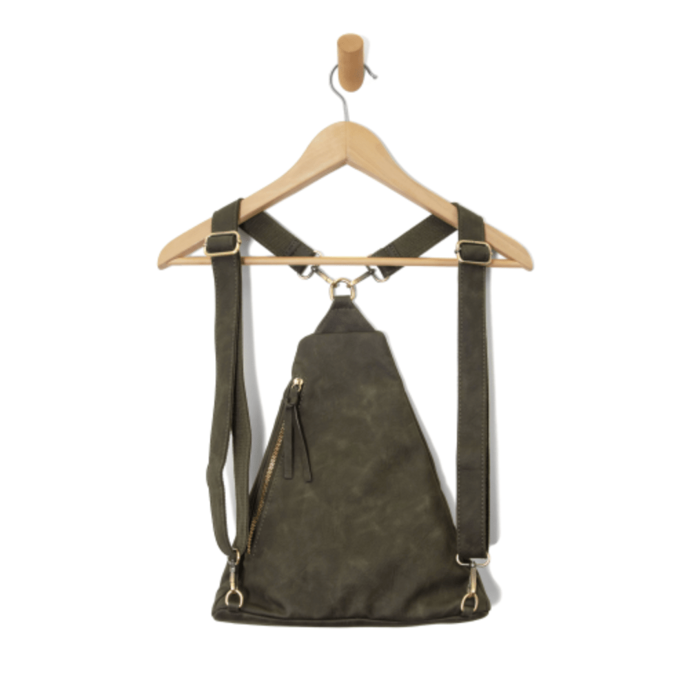 Peyton Double Zip Convertible Sling/Backpack - Lavender Hills BeautyJoy SusanL8184-00