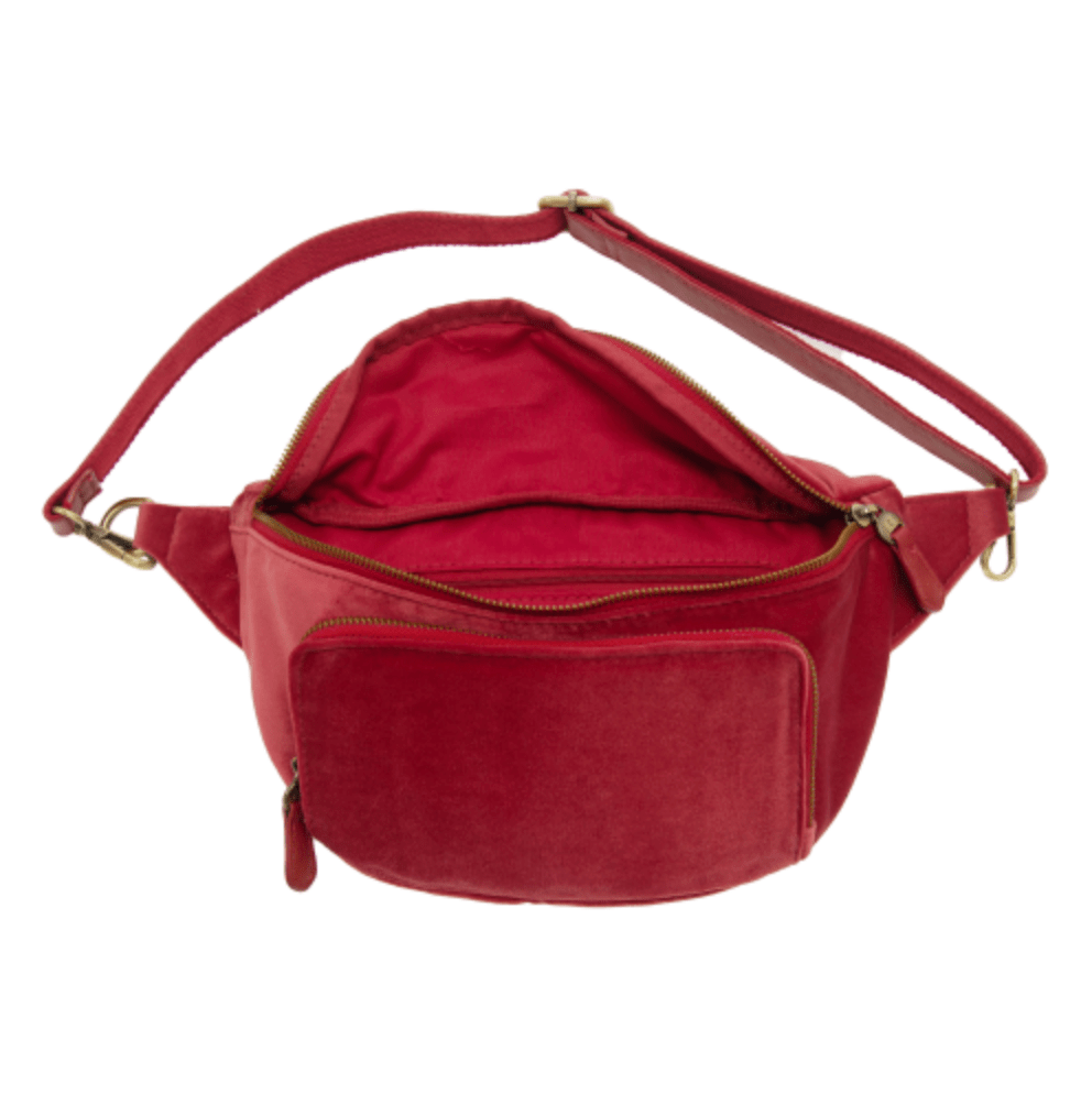 Velvet Sling Belt Bag