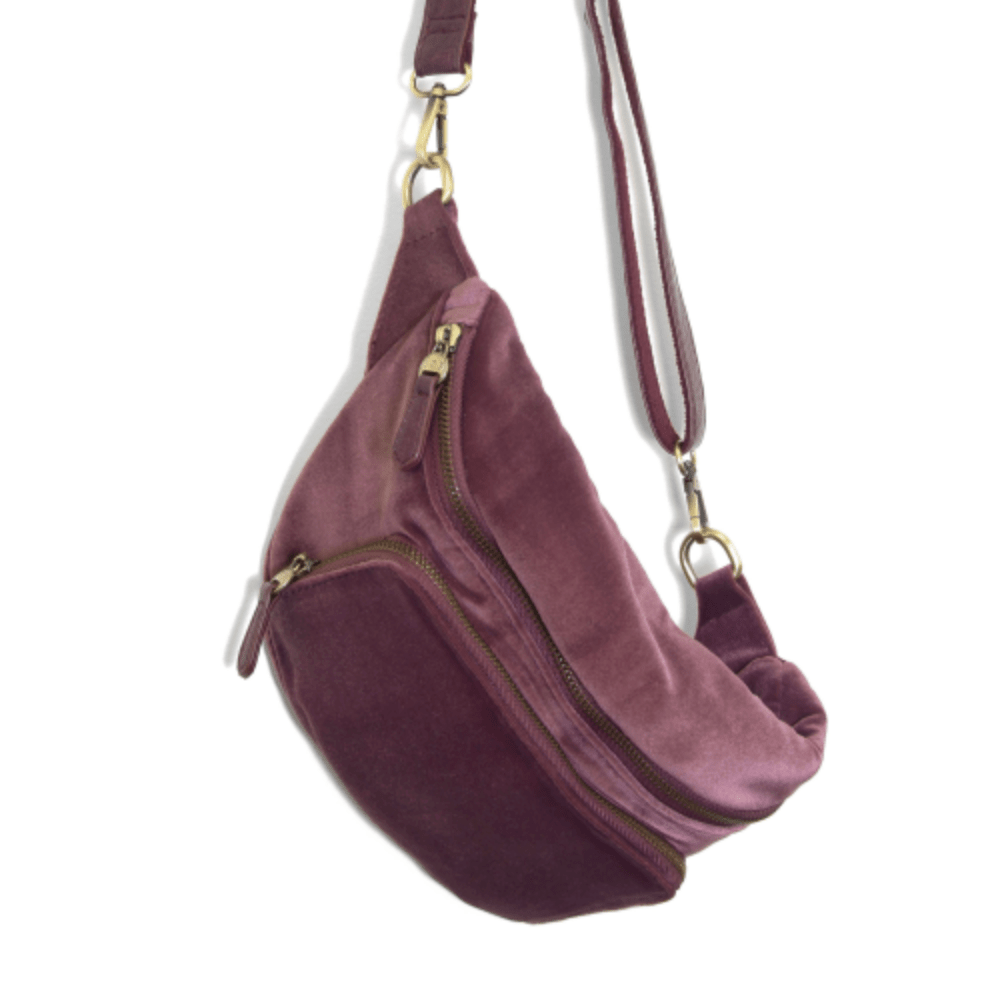 Velvet Sling Belt Bag