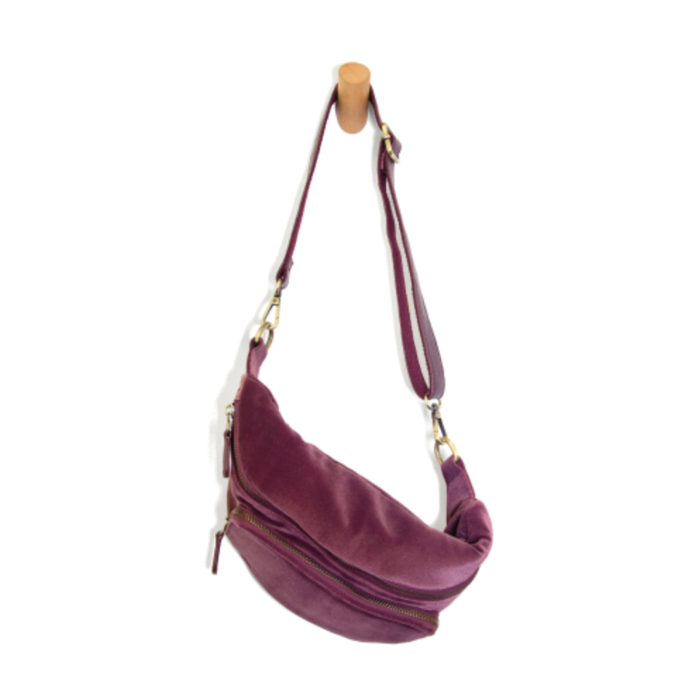 Velvet Sling Belt Bag
