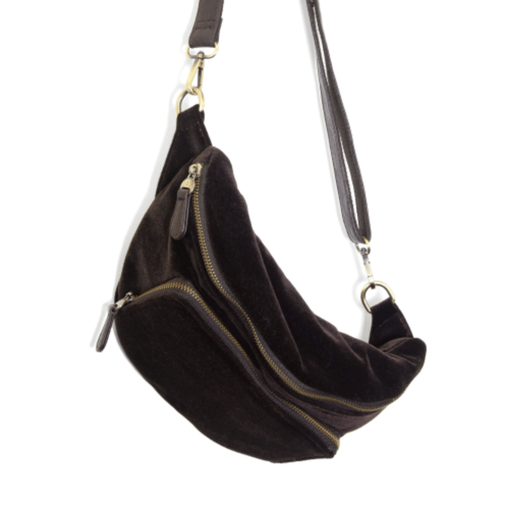 Velvet Sling Belt Bag - Lavender Hills BeautyJoy SusanL8197-99