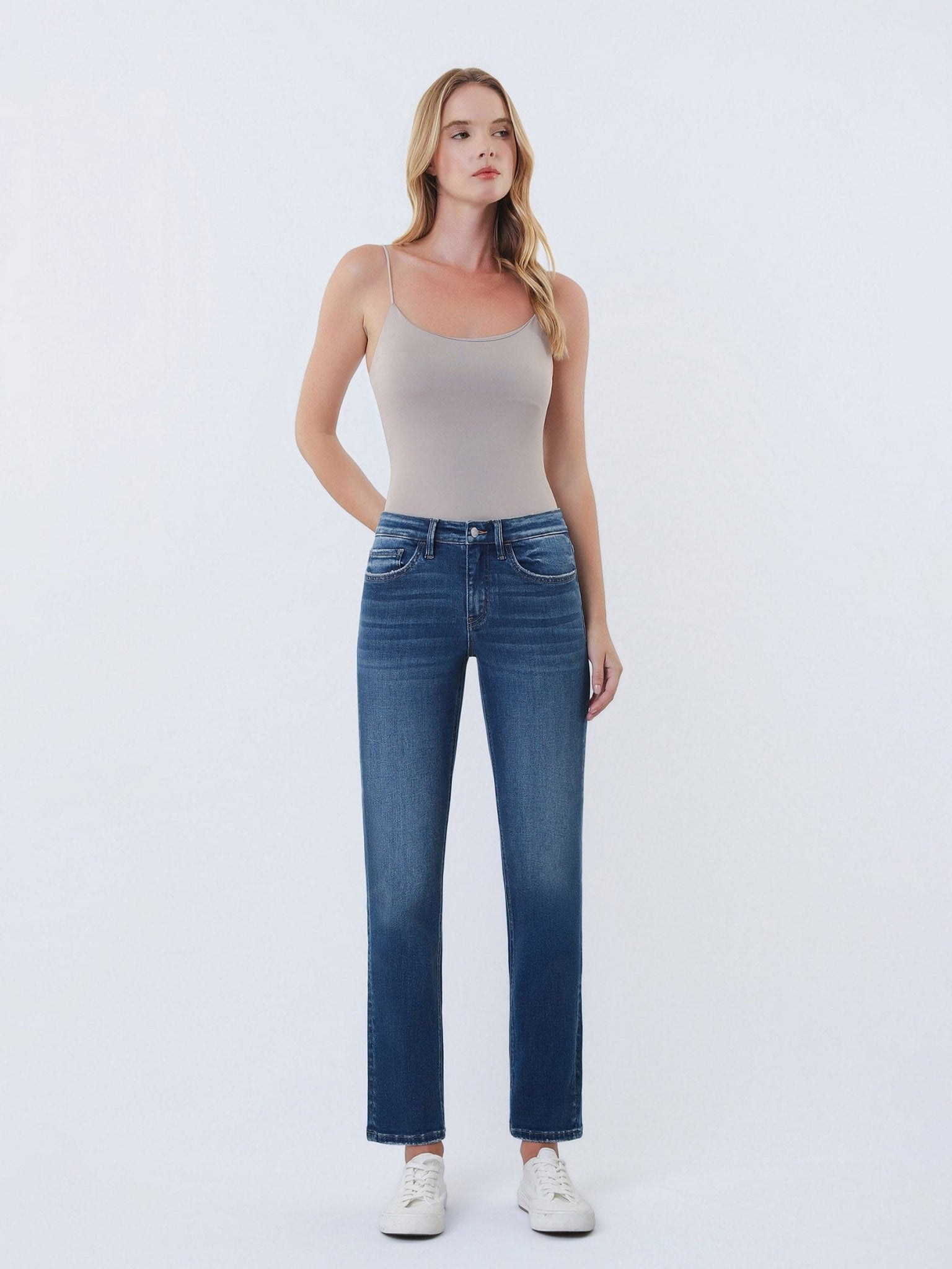 Lovervet by Vervet Aura Slim Straight Jeans - Lavender Hills BeautyLovervet by VervetLV2148-25