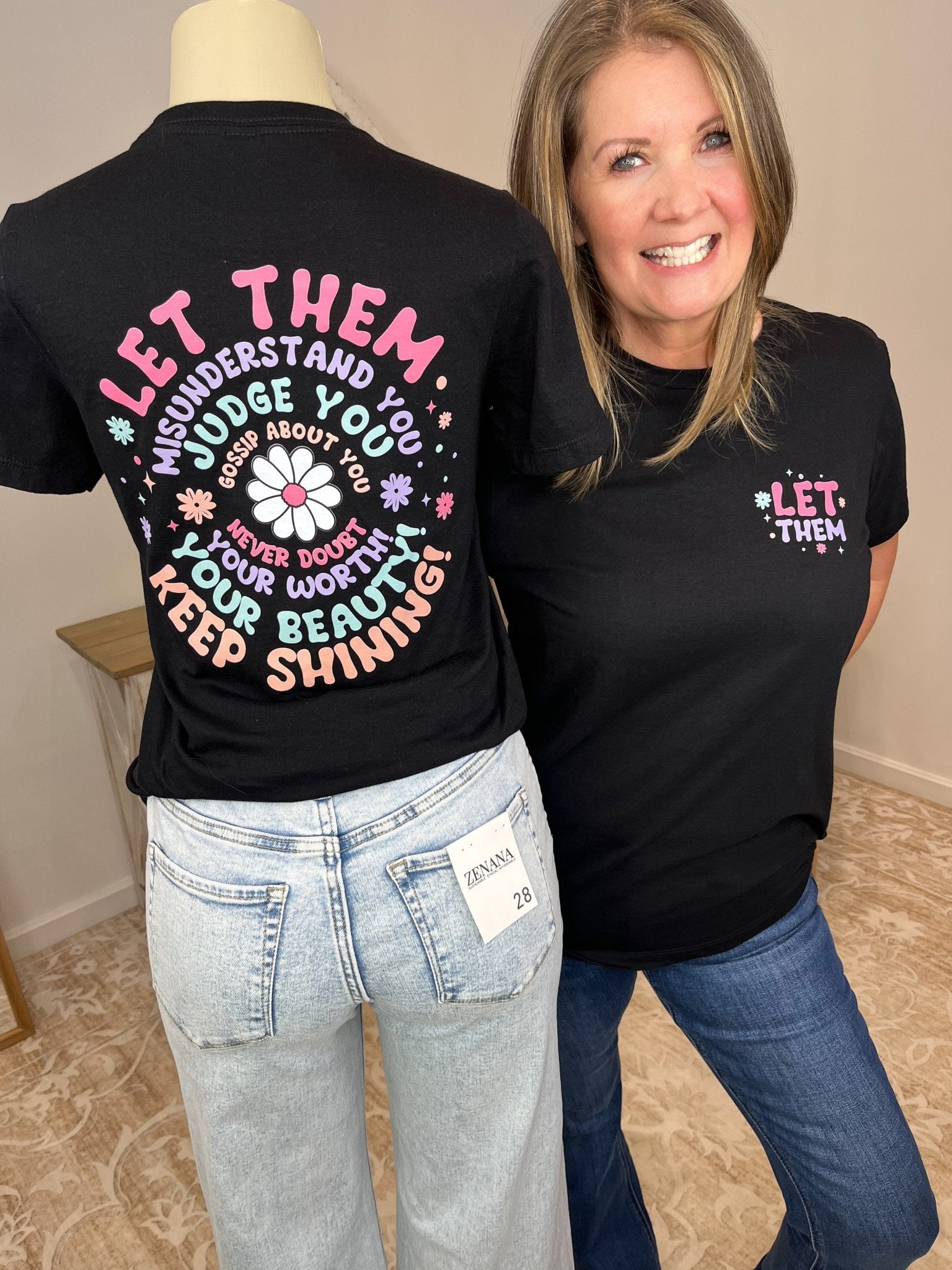 Let Them Misunderstand You Graphic Tee – Inspirational Empowerment Floral Shirt - Lavender Hills BeautyLavender Hills Beauty