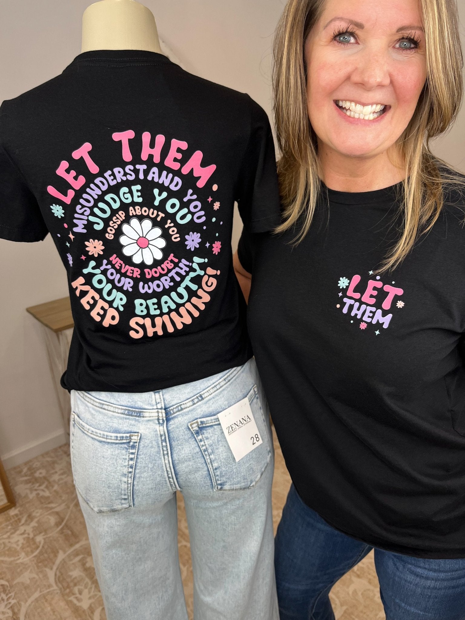 Let Them Misunderstand You Graphic Tee – Inspirational Empowerment Floral Shirt - Lavender Hills BeautyLavender Hills Beauty