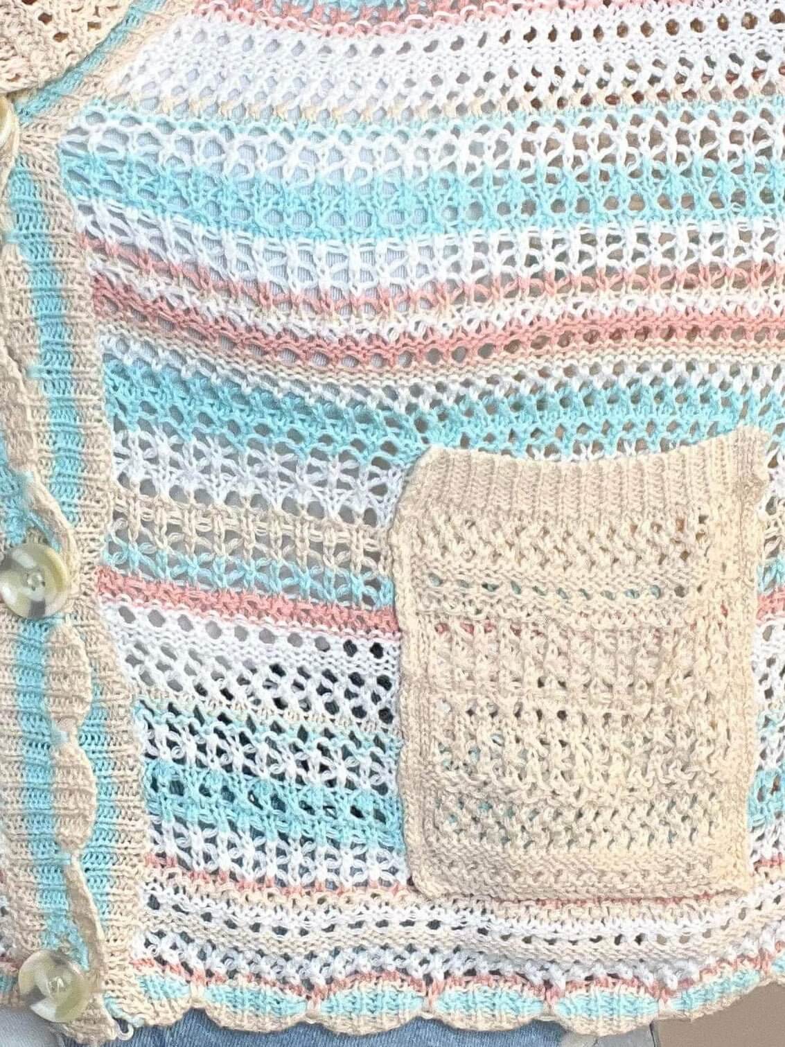 Lightweight Ocean Breeze Button Down Cardigan - Lavender Hills BeautyMelloMT40078-S