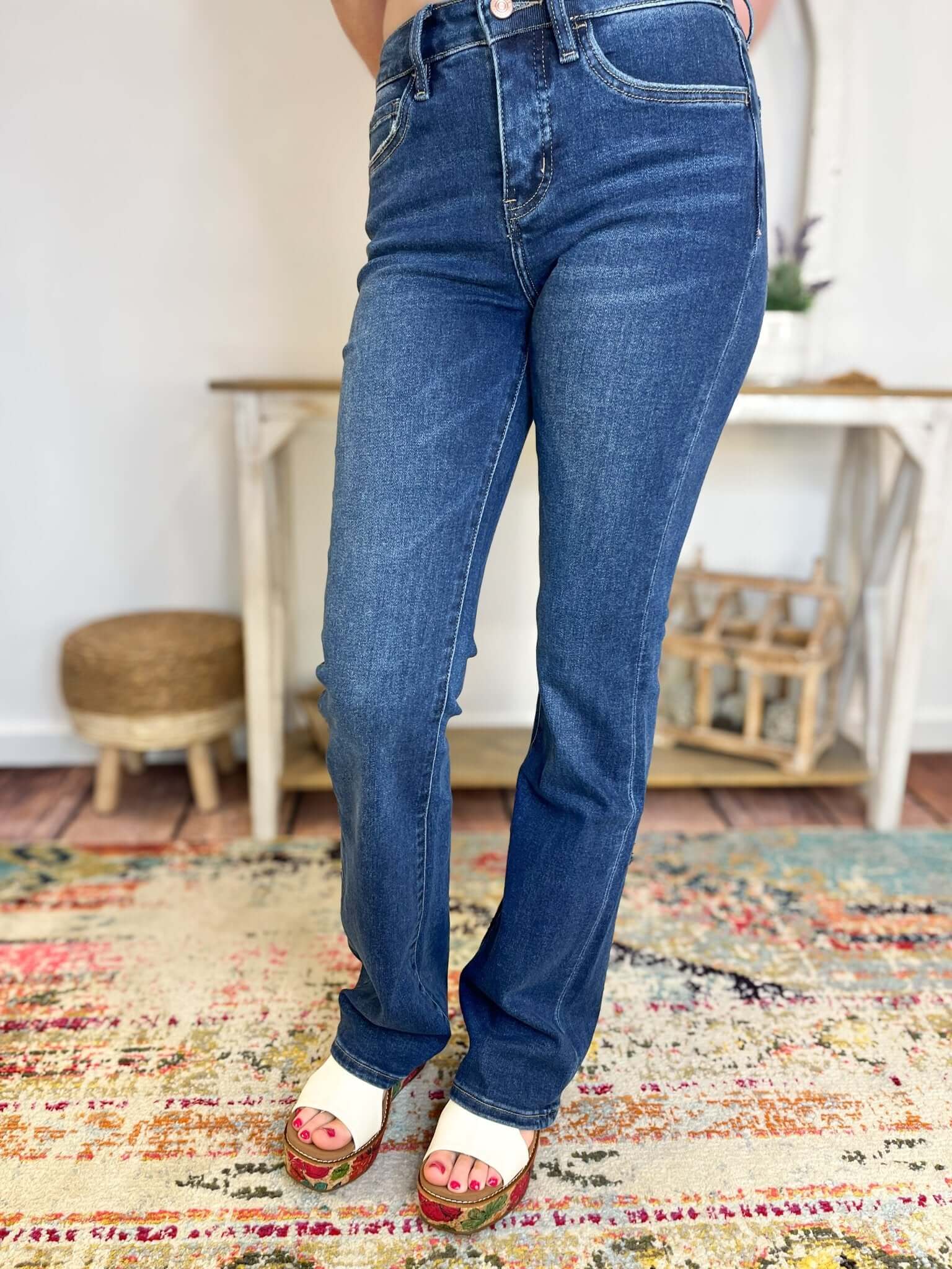Lovervet by Vervet Effective Tummy Control Bootcut Jeans - Lavender Hills BeautyLovervet by VervetLV1599 - 25