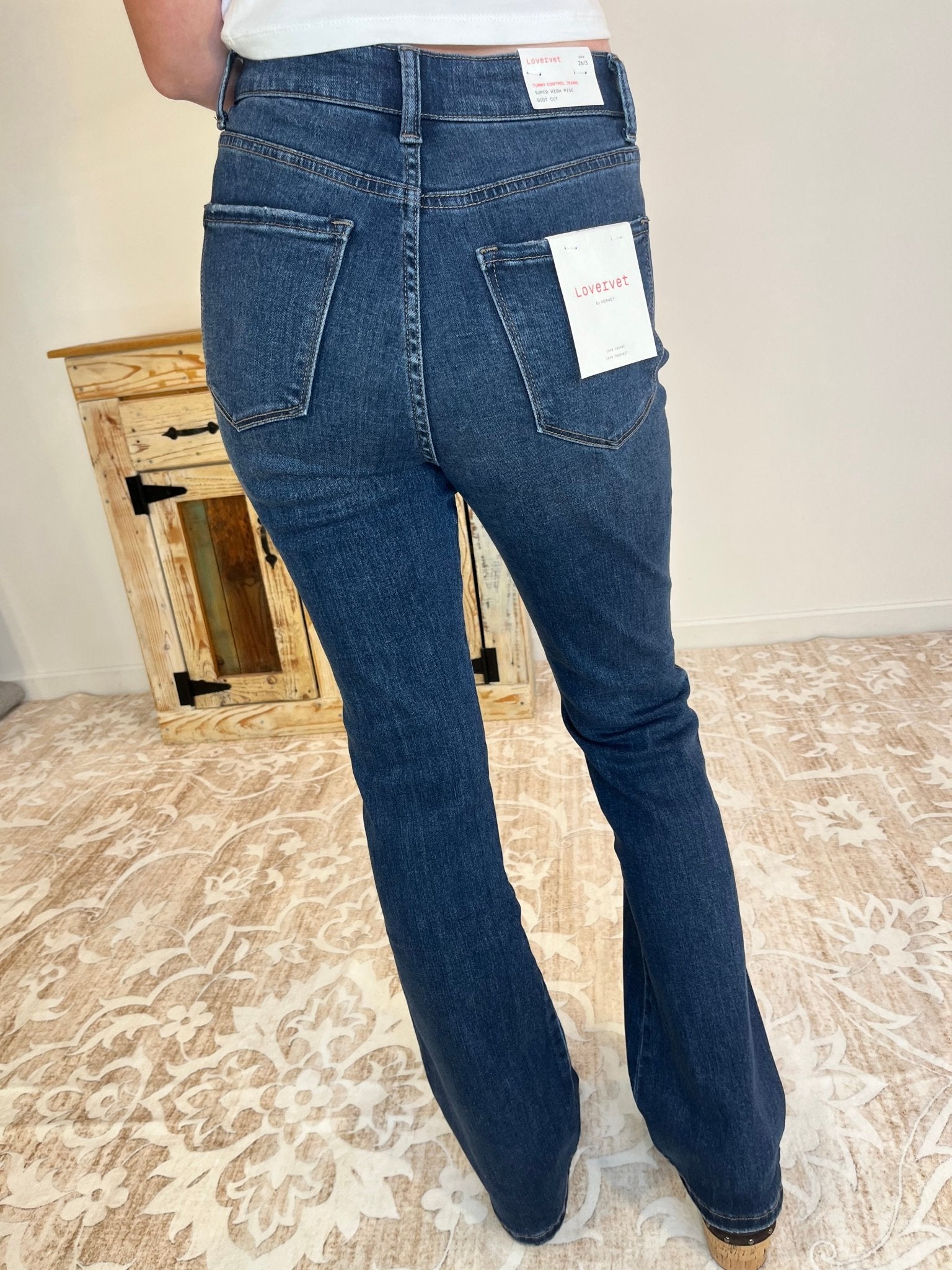 Lovervet by Vervet Sufficed Tummy Control Bootcut Jeans - Lavender Hills BeautyLovervet by VervetLV1449 - 24