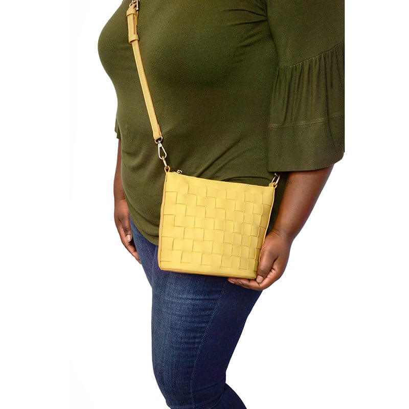 Macie Woven Crossbody Purse - Lavender Hills BeautyJoy SusanL8109-16