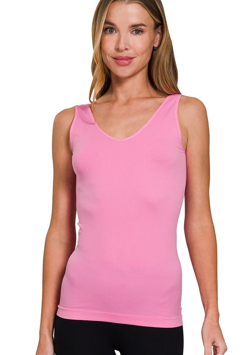 Two - Way Reversible Tank Top - Lavender Hills BeautyZenanaNT - 6162A - PNK - SM