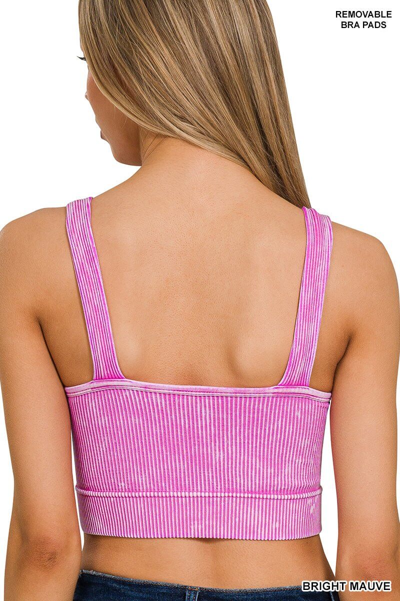 Padded Ultra Lift Bra Cropped Tank - Lavender Hills BeautyZenanaNTW-6275A-BTMAV-SM