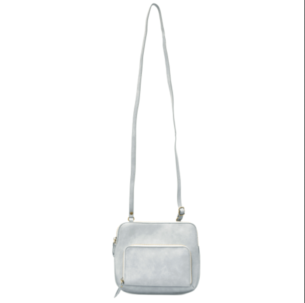 Nicole Distressed Crossbody Handbag Purse - Sky Blue - Lavender Hills BeautyJoy Susanl8029-61