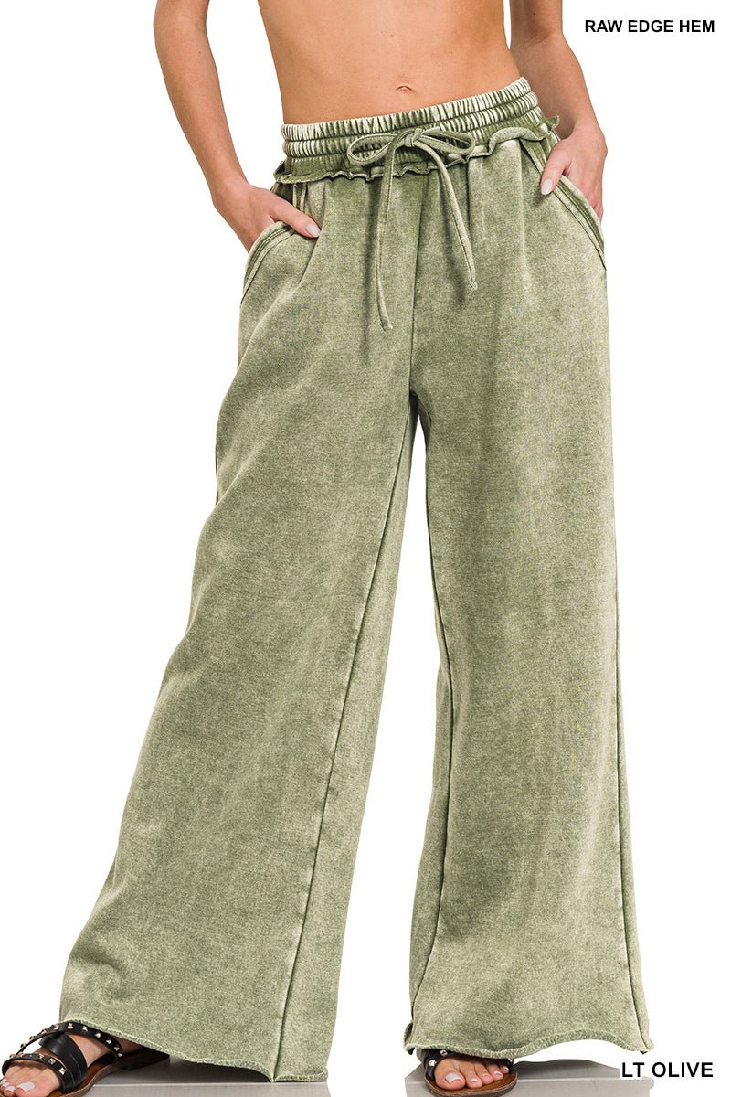 Cozy Days Fleece Lounge Pants Sweatpants - Lavender Hills BeautyZenanaOPW - 4343Y - OLV - S