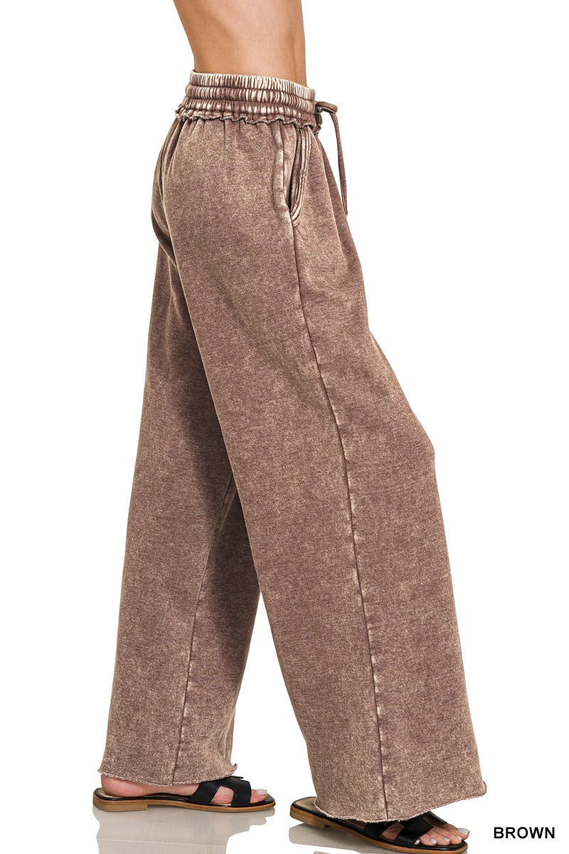 Cozy Days Fleece Lounge Pants Sweatpants - Lavender Hills BeautyZenanaOPW - 4343Y - DKPNK - S