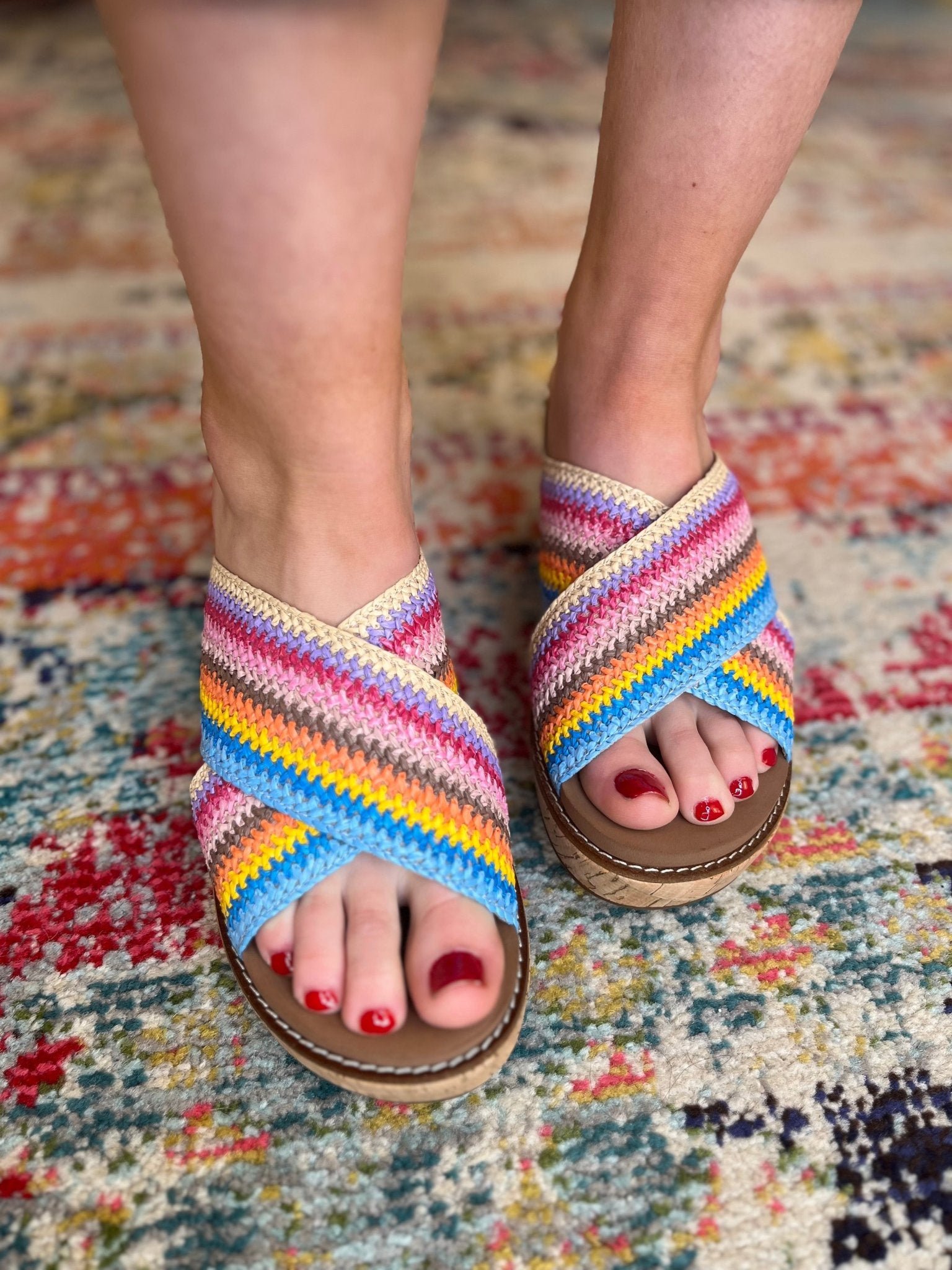 Corky's Footwear Peace Out Wedge Sandal - Lavender Hills BeautyCorkys Footwear41 - 0530 - MULT - 6