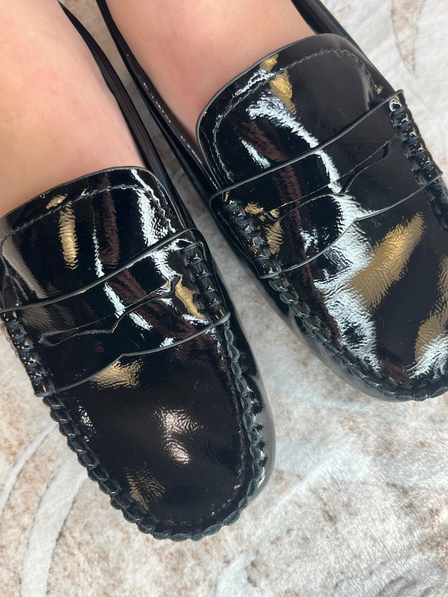 Corkys Footwear Penny For Your Thoughts Loafer Moccasin Shoe - Patent Black - Lavender Hills BeautyCorkys Footwear10 - 0207 - BCPU - 6