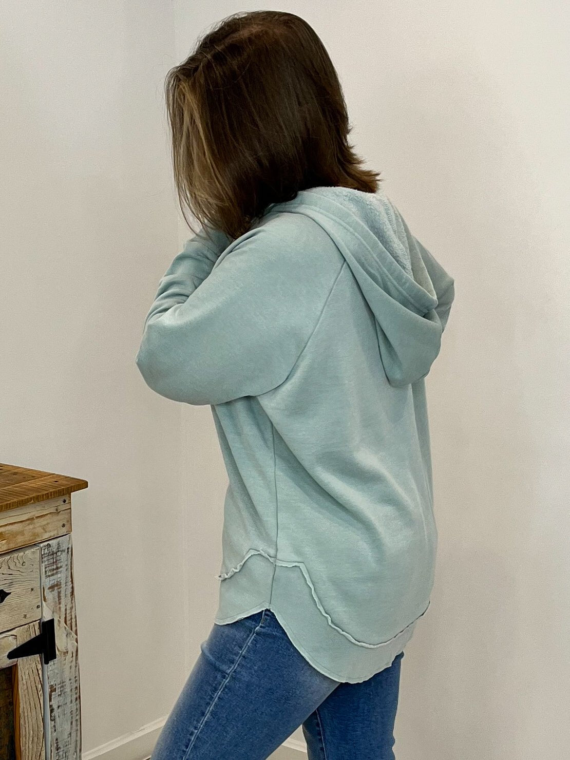 Vintage Wash Beach Hoodie - Seabreeze - Lavender Hills BeautyMichelle Mae