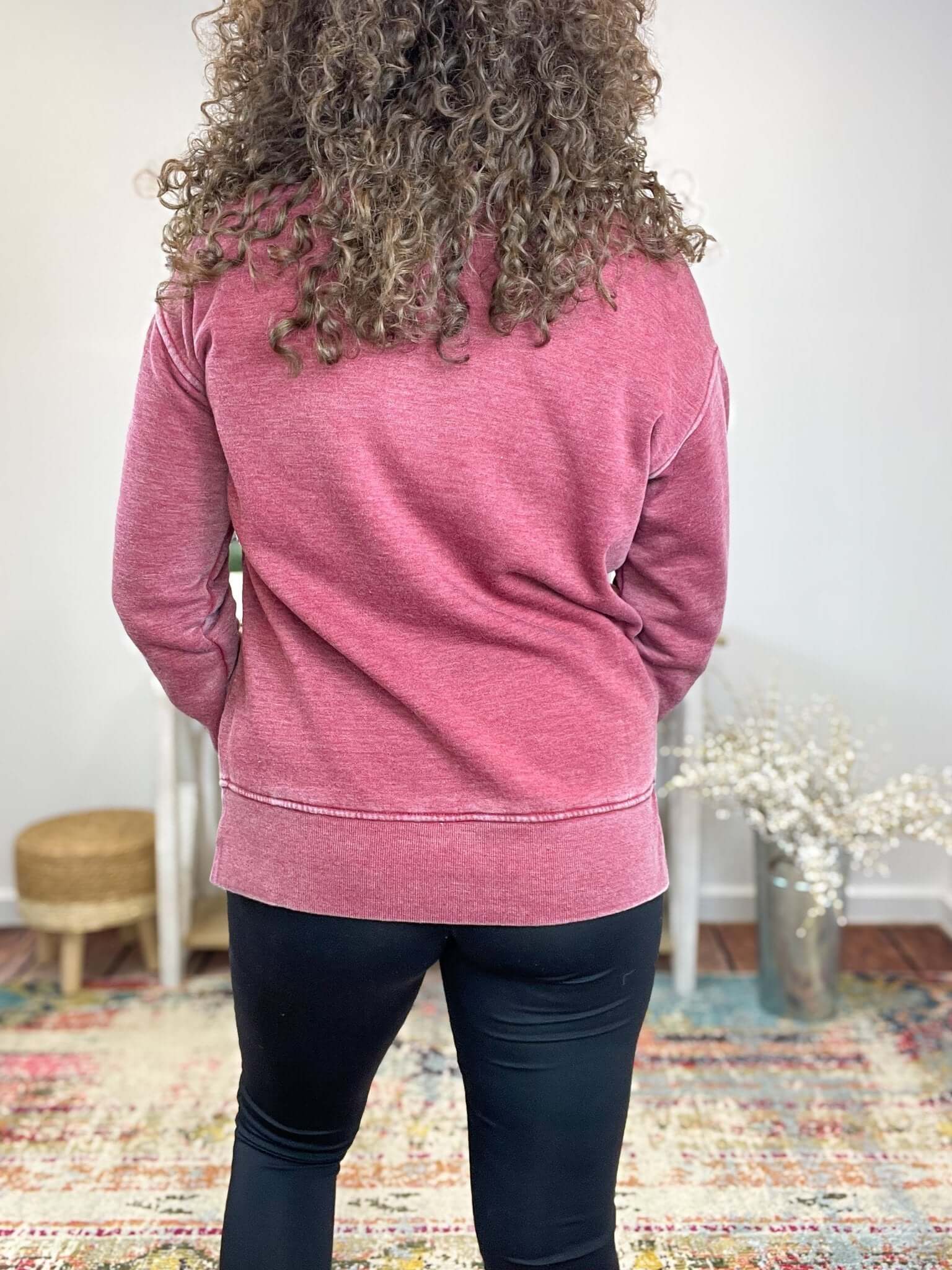 Quarter Zip Sweatshirt Pullover - Lavender Hills BeautyJadyK