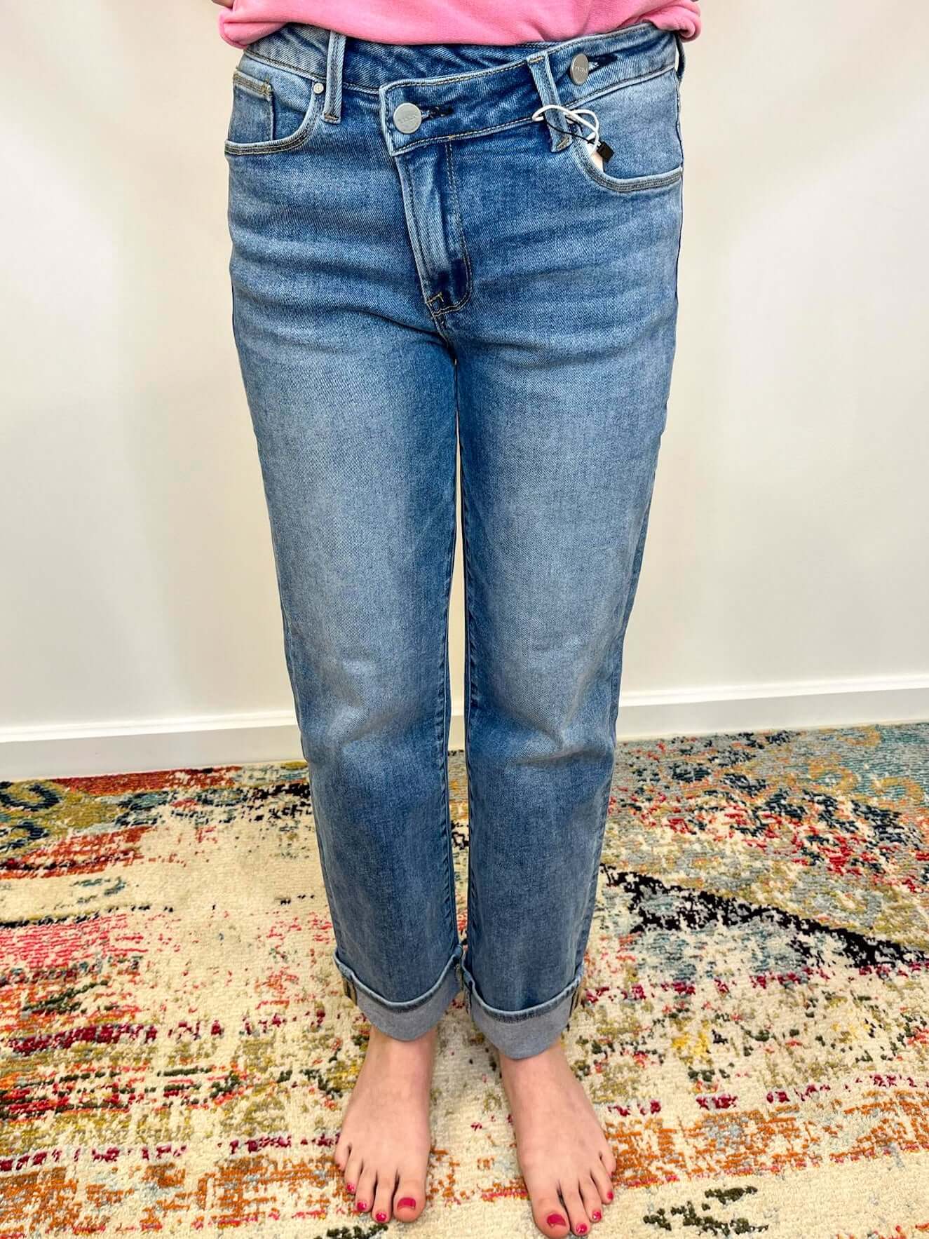 Risen Jeans Mila Crossover Straight Boyfriend Jean Risen Jeans