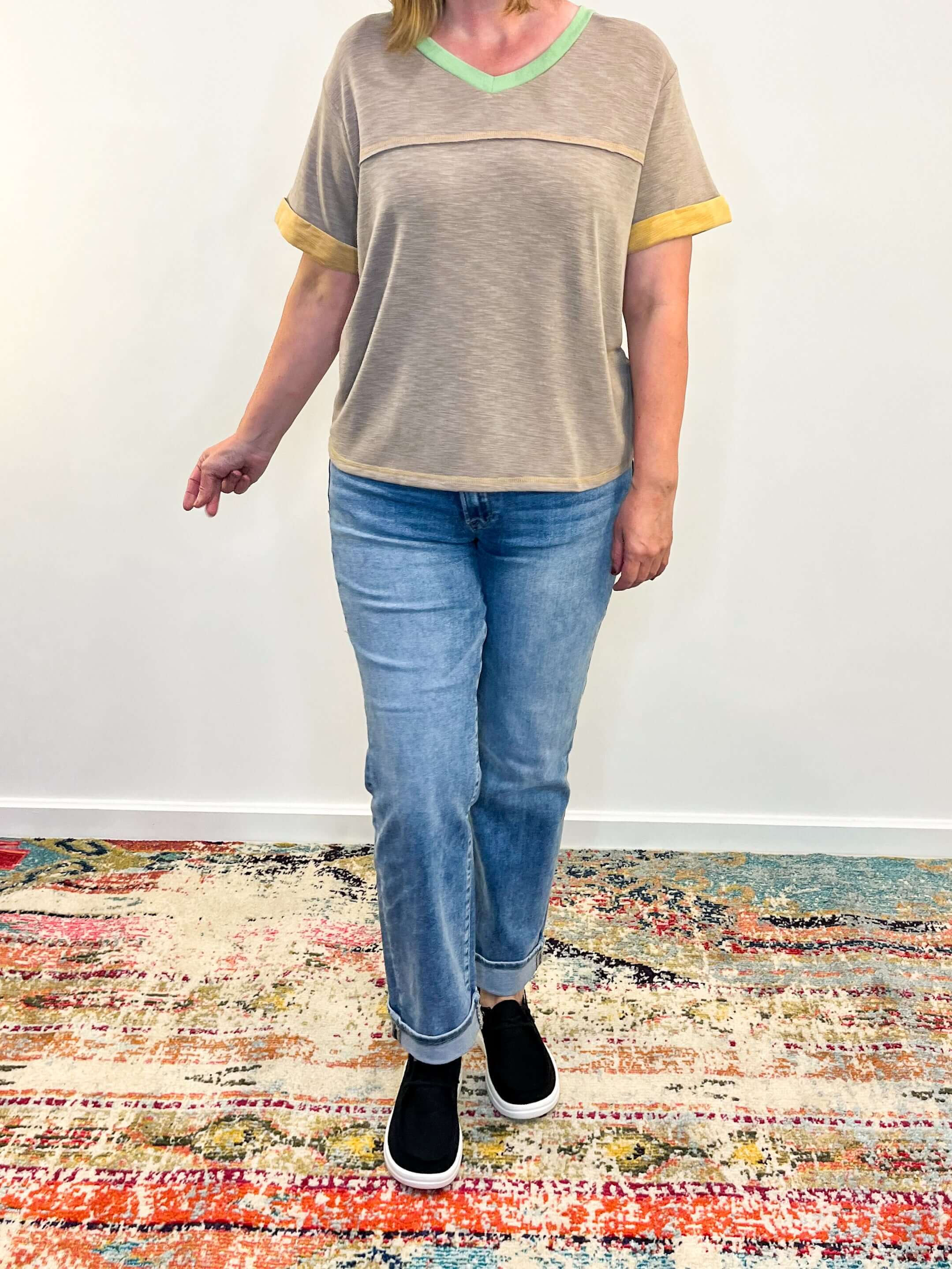Risen Jeans Mila Crossover Straight Boyfriend Jean Risen Jeans