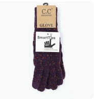 C.C Beanie Flecked Women's Gloves - Lavender Hills BeautyC.C Beanie