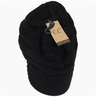 C.C Beanie Ribbed Knit Hat with Brim YJ2023