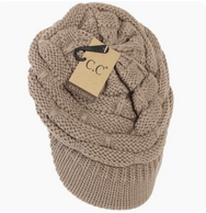 C.C Beanie Ribbed Knit Hat with Brim YJ2023 - Lavender Hills BeautyC.C Beanie