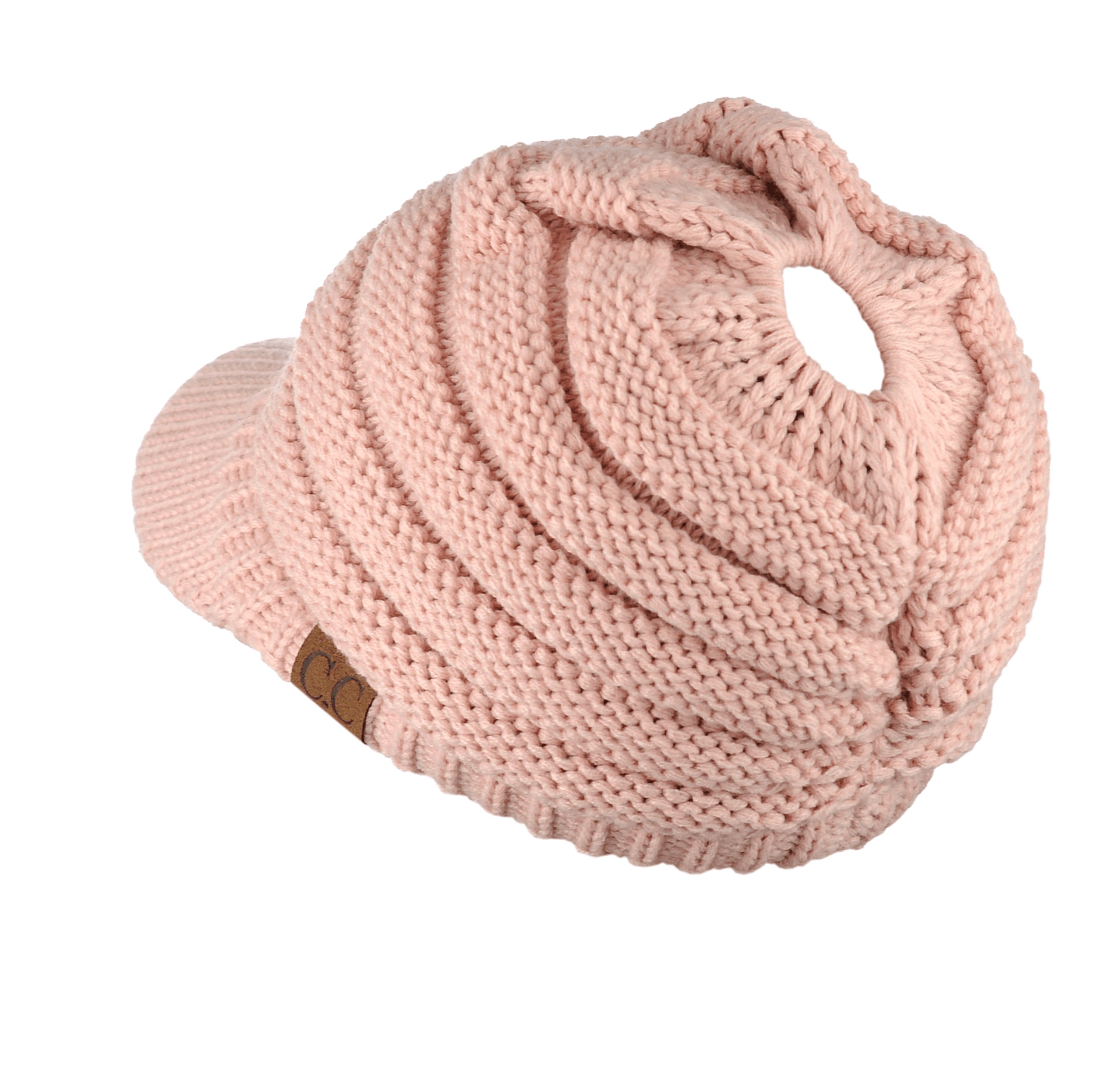 C.C Beanie Knit Beanie Tail Cap - Indie Pink - Lavender Hills BeautyC.C Beanie
