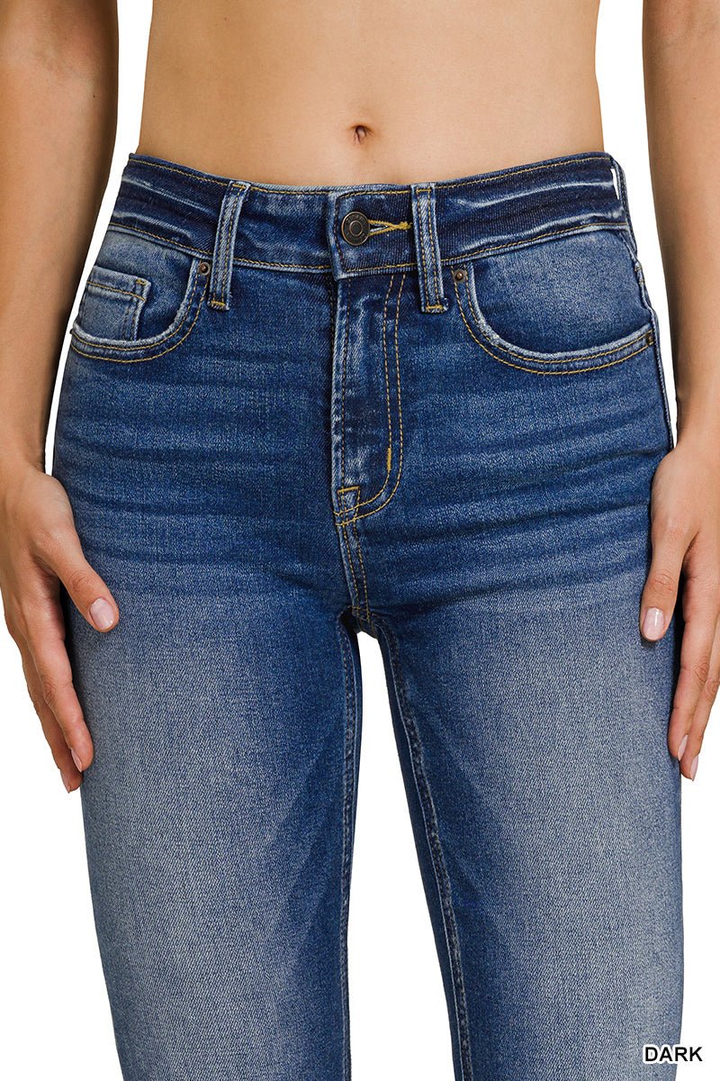 Signature Dark Wash Bootcut Jeans - Lavender Hills BeautyZenana