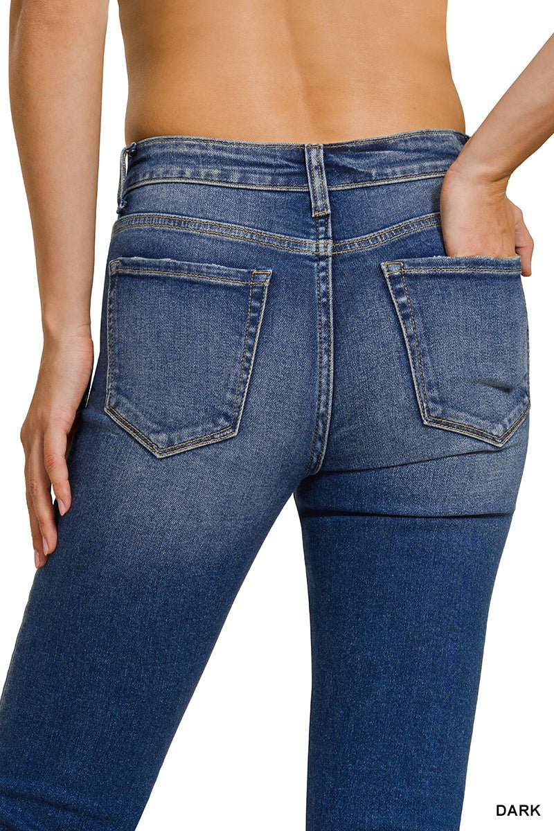Signature Dark Wash Bootcut Jeans - Lavender Hills BeautyZenana