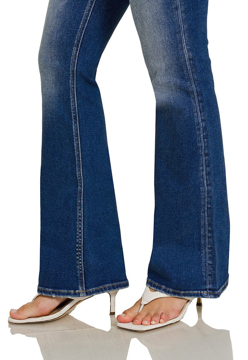 Signature Dark Wash Bootcut Jeans - Lavender Hills BeautyZenana