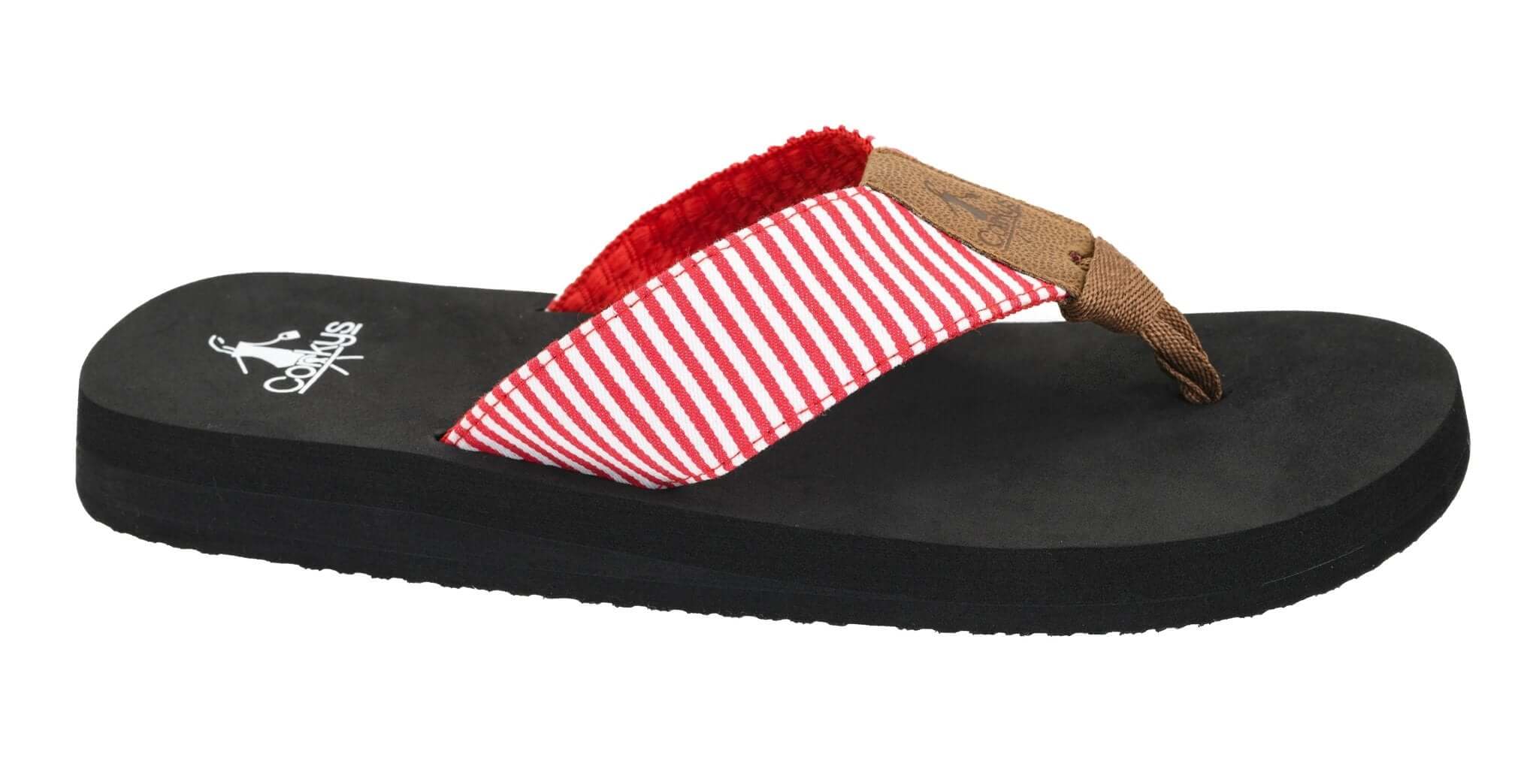 Corky's Footwear Summer Break Flip Flops - Red White Stripe - Lavender Hills BeautyCorkys Footwear41 - 0347 - RWST - 6