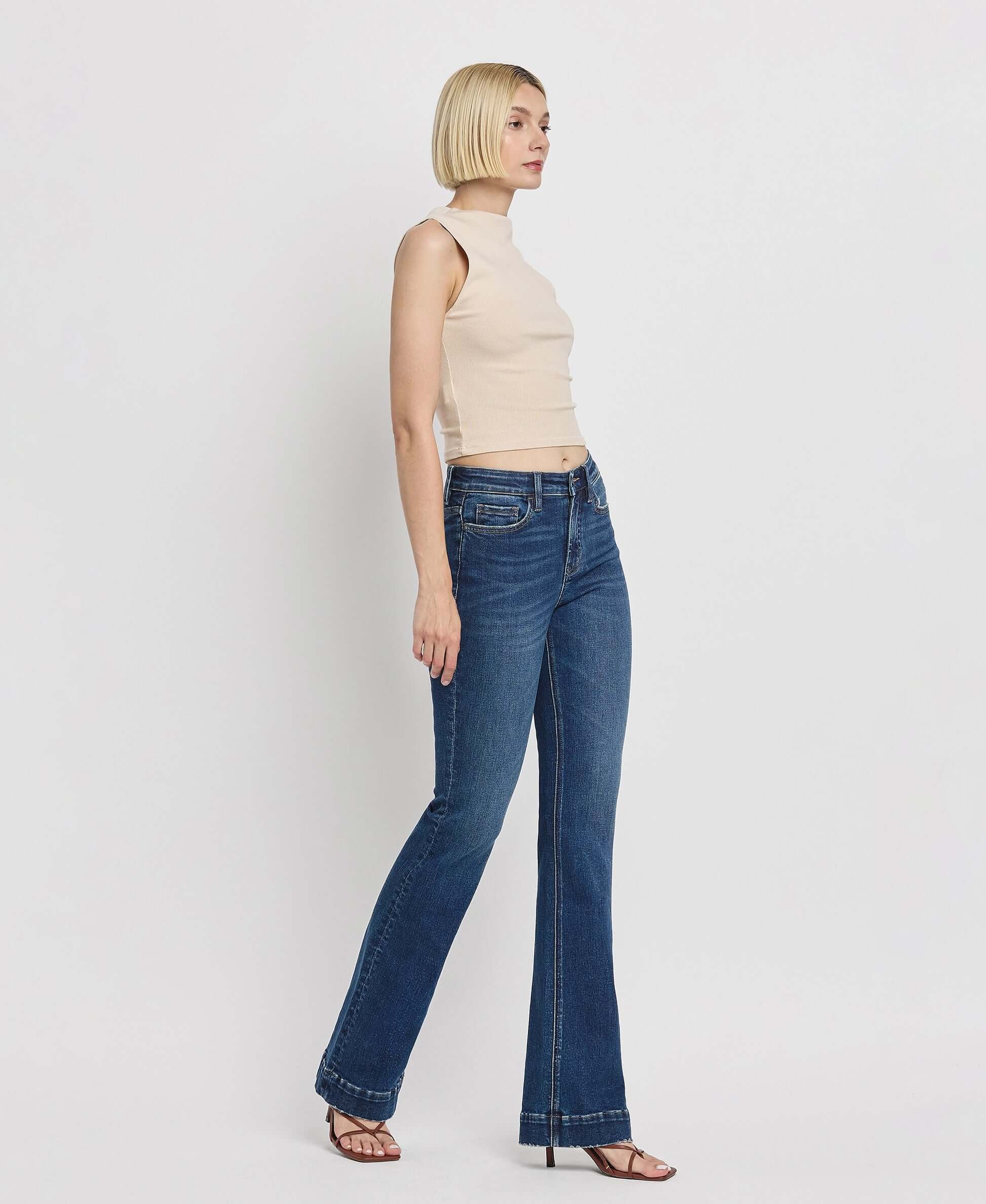 Vervet by Flying Monkey Sustainability High Rise Trouser Fit Boot Cut Jeans Vervet by Flying Monkey