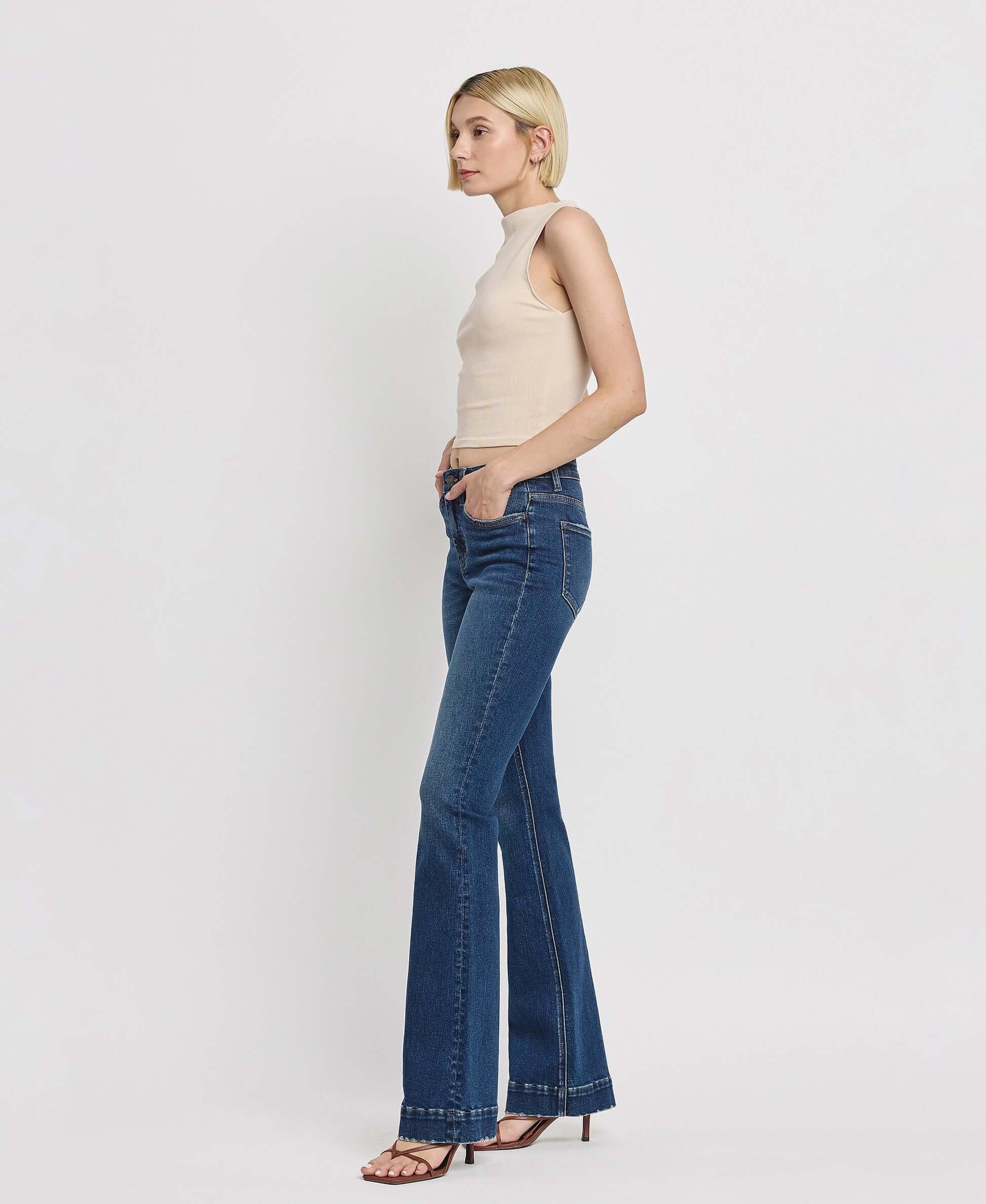 Vervet by Flying Monkey Sustainability High Rise Trouser Fit Boot Cut Jeans Vervet by Flying Monkey