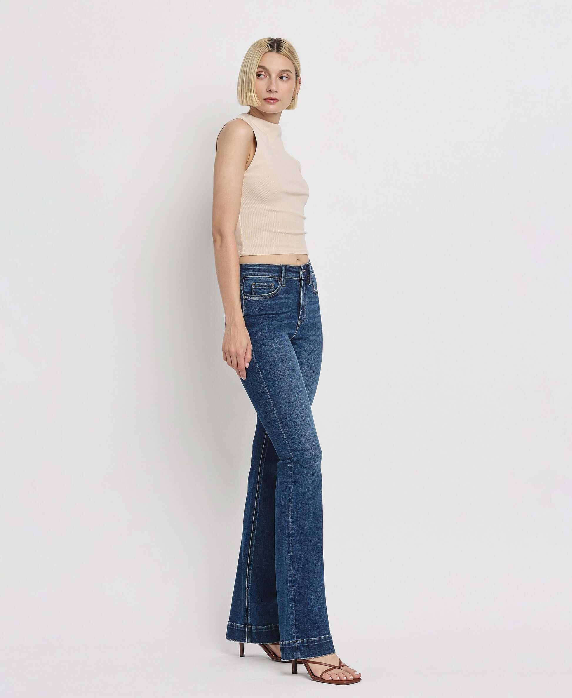 Vervet by Flying Monkey Sustainability High Rise Trouser Fit Boot Cut Jeans Vervet by Flying Monkey