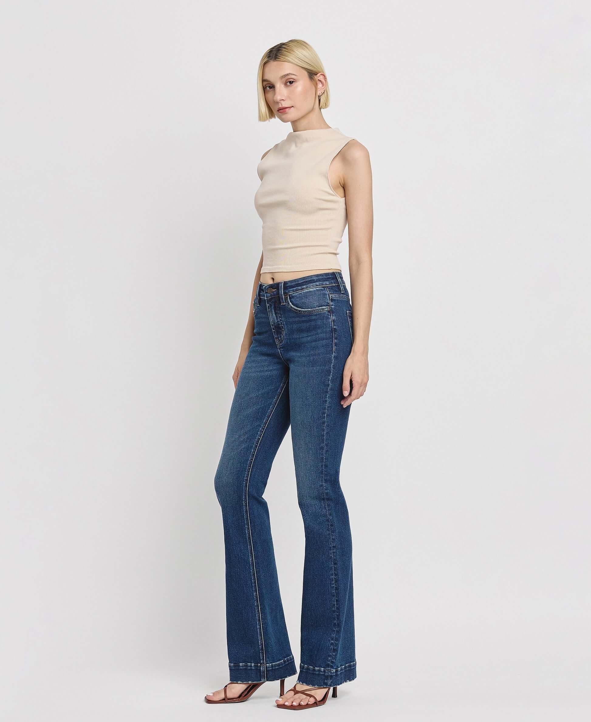 Vervet by Flying Monkey Sustainability High Rise Trouser Fit Boot Cut Jeans Vervet by Flying Monkey