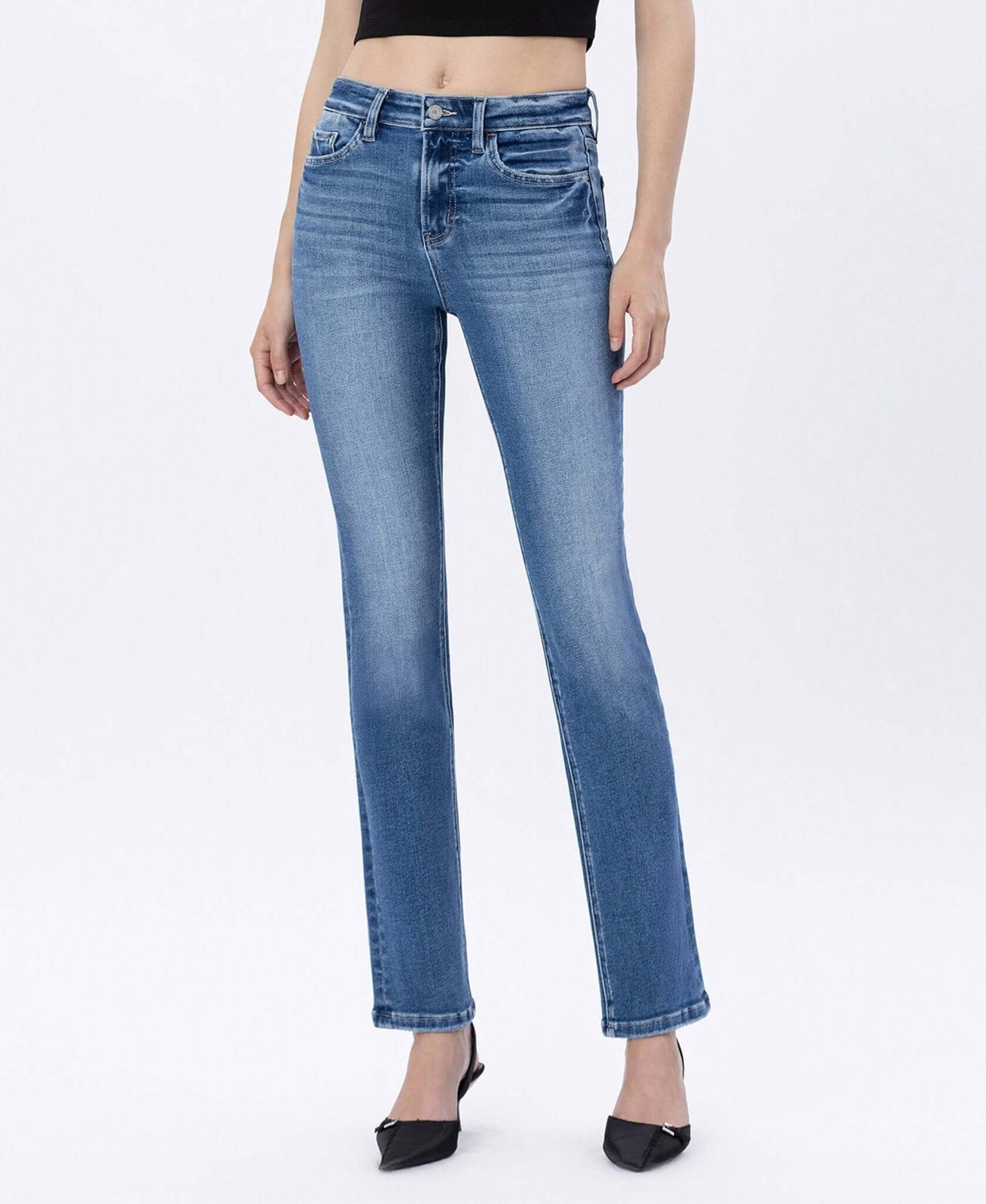 Vervet by Flying Monkey Jeanne Slim Straight Jeans - Lavender Hills BeautyVervet by Flying MonkeyT6201 - 24
