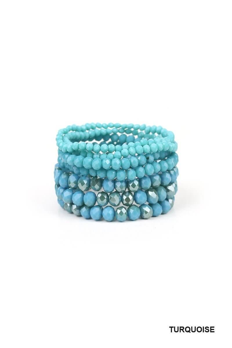 Stackable Beaded Bracelet - Lavender Hills BeautyLavender Hills BeautyU-600-TUR