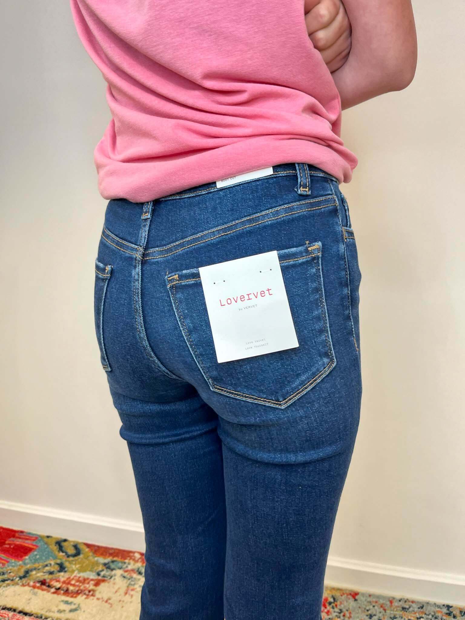 Lovervet by Vervet Tami High Rise Raw Hem Bootcut Jeans Lovervet by Vervet