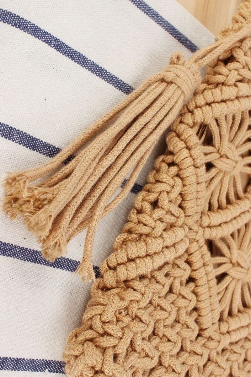 Woven Macrame Shoulder Purse Bag - Lavender Hills BeautyLavender Hills BeautyU-259-