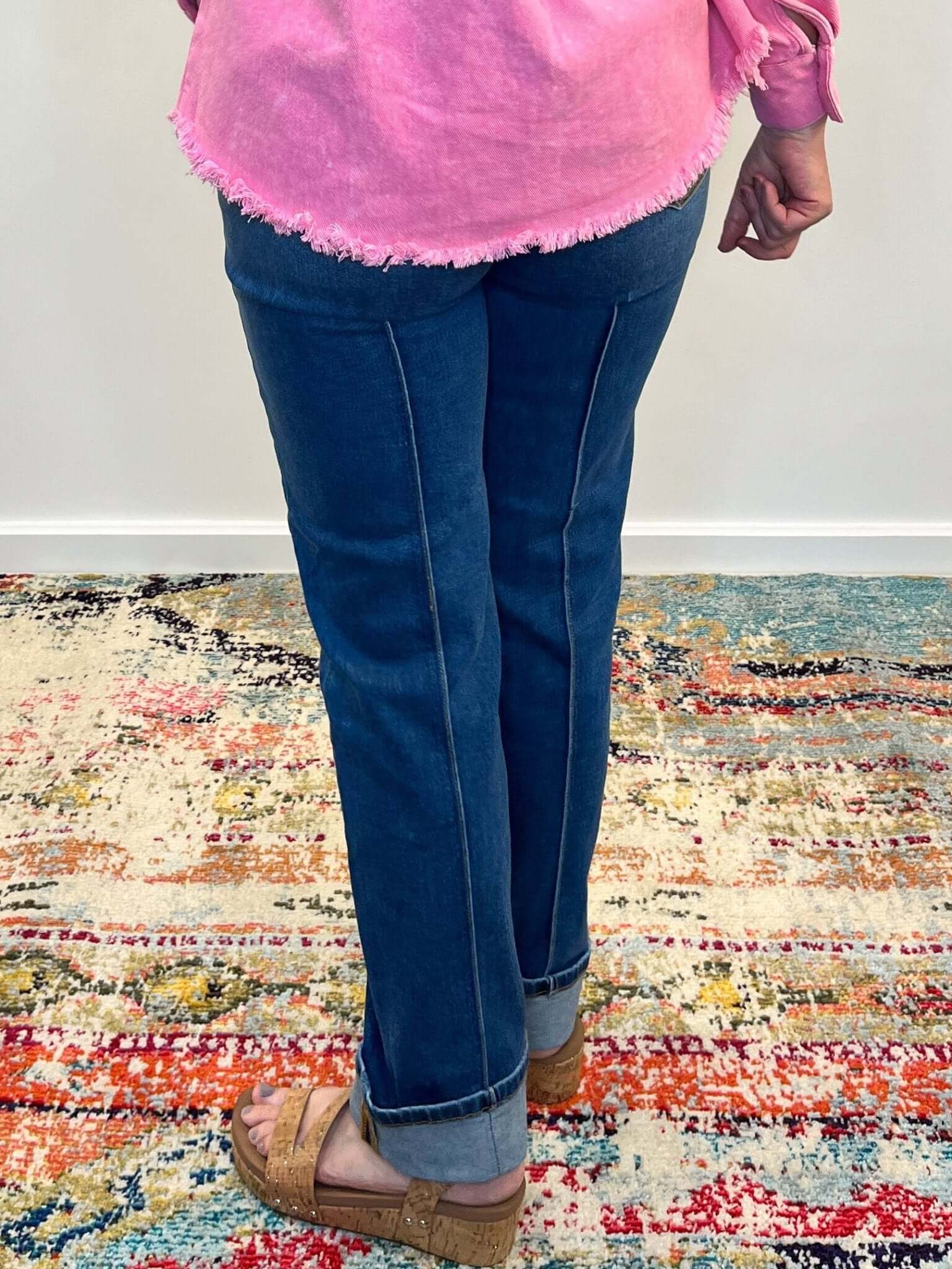 Washed Oversized Denim Chambray Jacket - Pink - Lavender Hills BeautyVery J