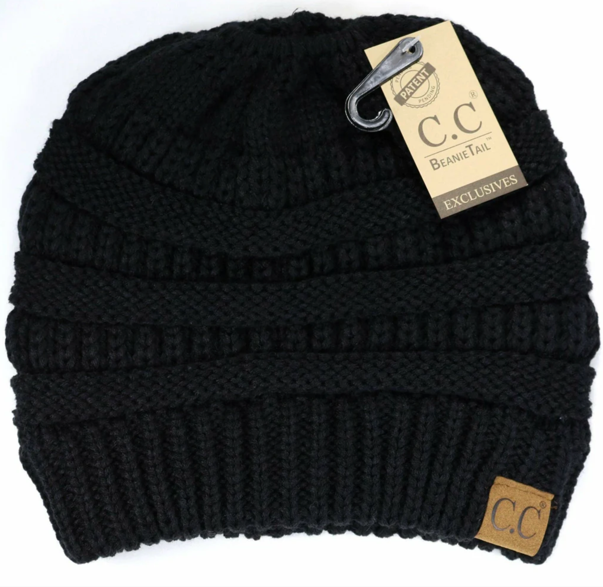 C.C Beanie Messy Bun Solid Classic Beanie PonyTail