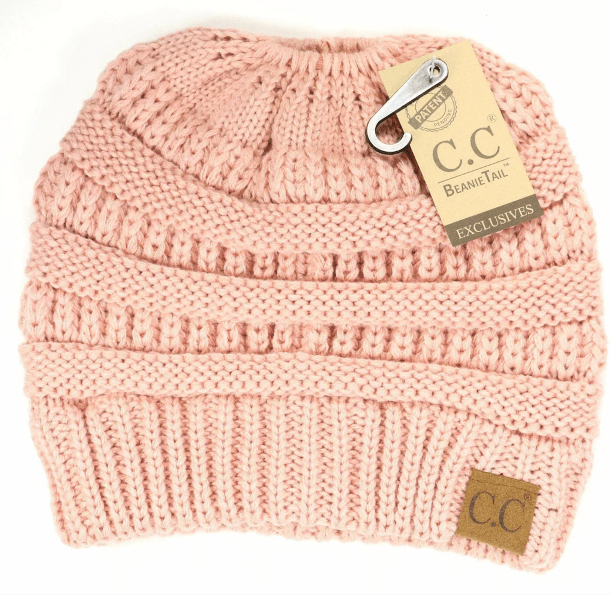 C.C Beanie Messy Bun Solid Classic Beanie PonyTail - Lavender Hills BeautyC.C Beanie