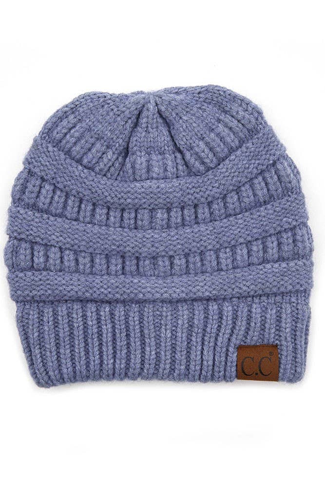 C.C Beanie Mixed Soft Yarn Beanie - Lavender Hills BeautyC.C Beanie