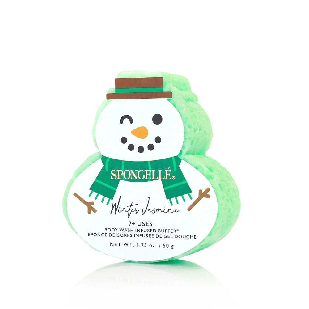Snowman Holiday Buffer Christmas Body Wash Infused Sponge - Lavender Hills BeautySpongelleAST-HOLSMAP3-2