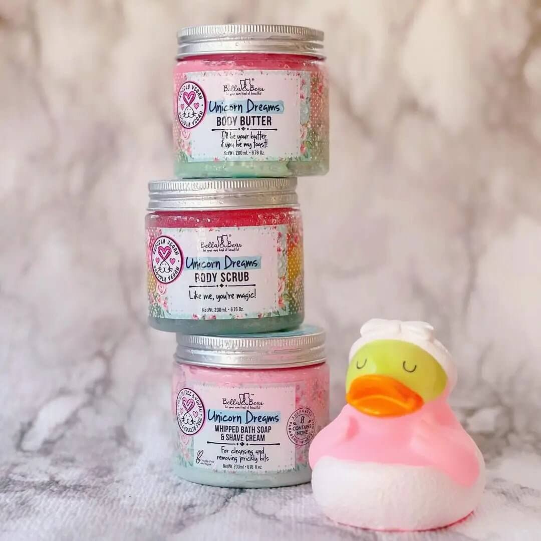Bella & Bear Unicorn Dreams 3 in - 1 Body Scrub, Wash & Moisturizer - Lavender Hills BeautyBella & Bear