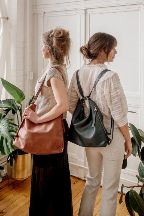 Duo Carryall Convertible Backpack Hobo Purse - Lavender Hills BeautyJoy SusanL8195 - 00