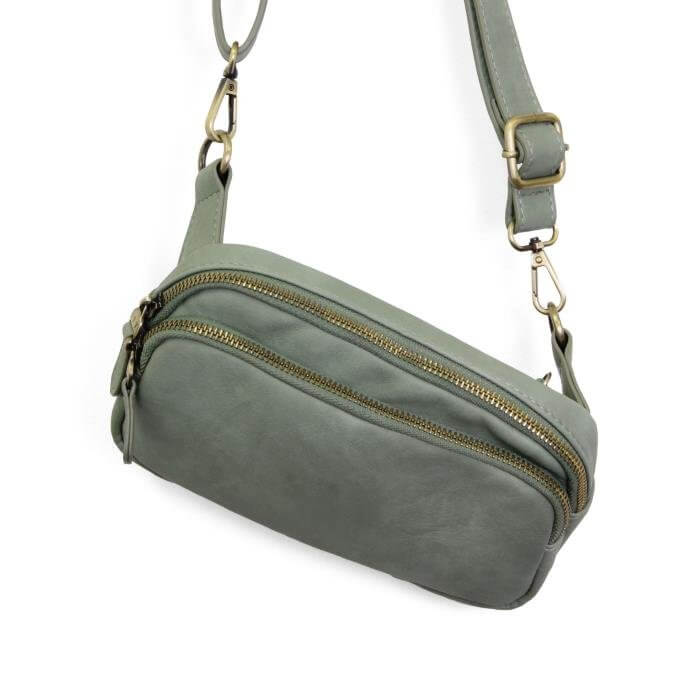Kylie Double Zip Sling Belt Bag - Lavender Hills BeautyJoy SusanL8212 - 38